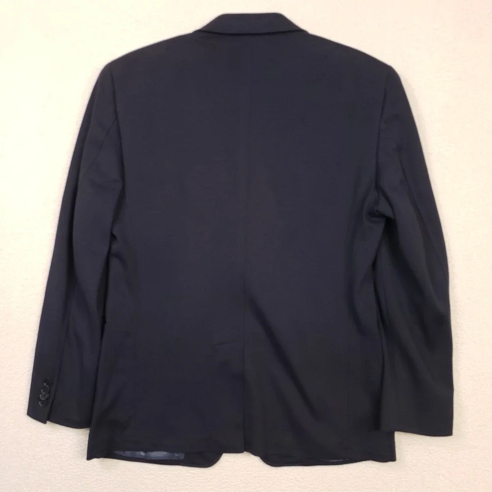 John Varvatos Sport Coat Mens 38S Navy Blue Cotton Blend Partially Lined Blazer